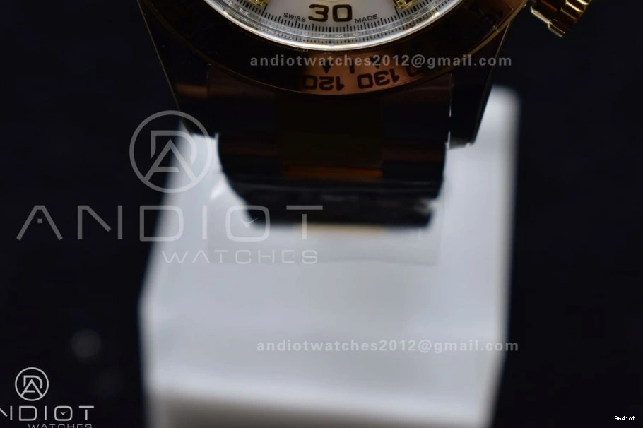 Clean Diamond on 116503 Of Bracelet Dial YG Best Edition Daytona Mother SS 1:1 Pearl V2 White SA4130 0119